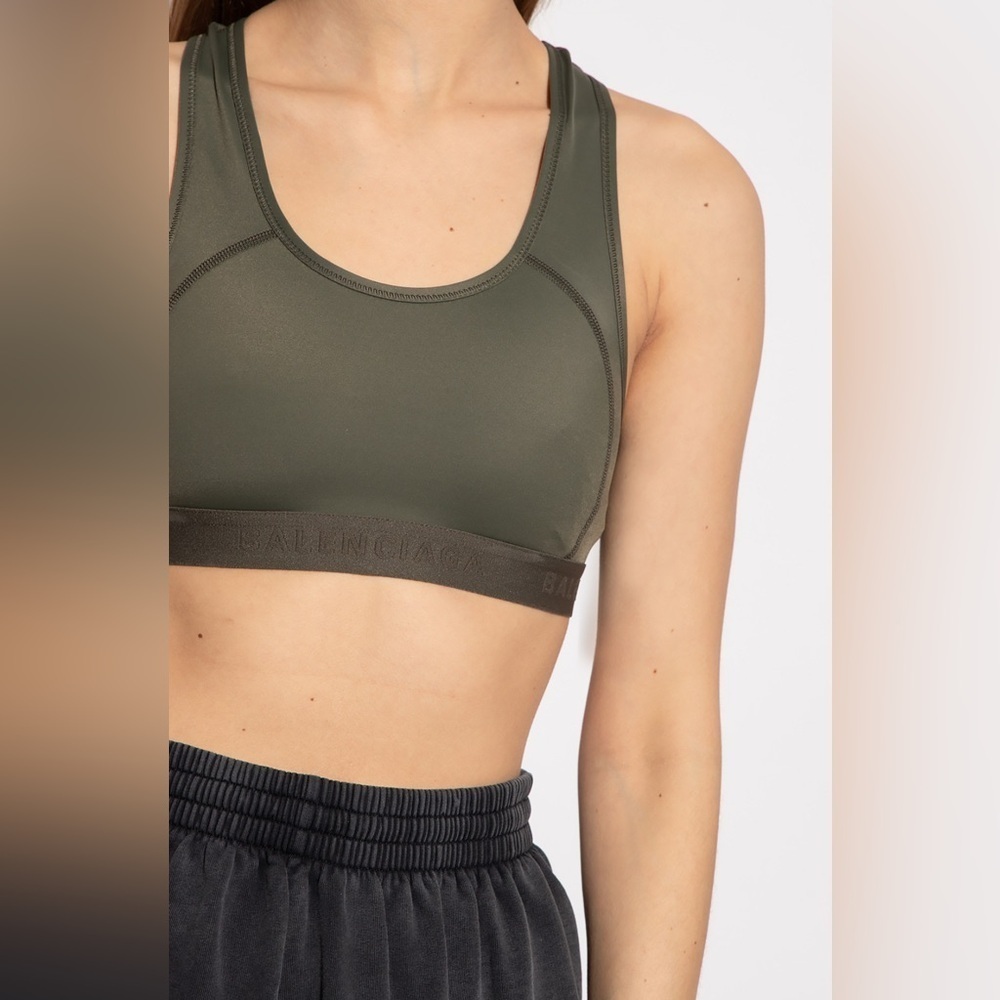 Balenciaga womens khaki sports bra NWT
